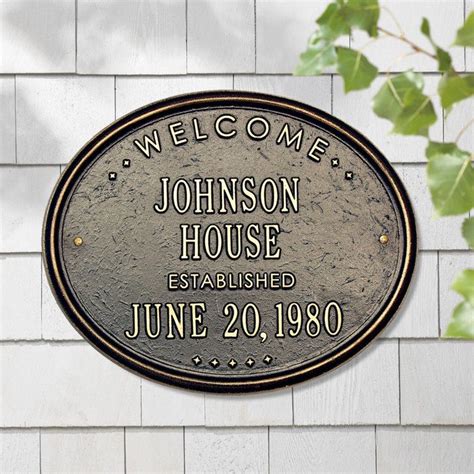 metal personalized house plaque|new home plaque personalised.